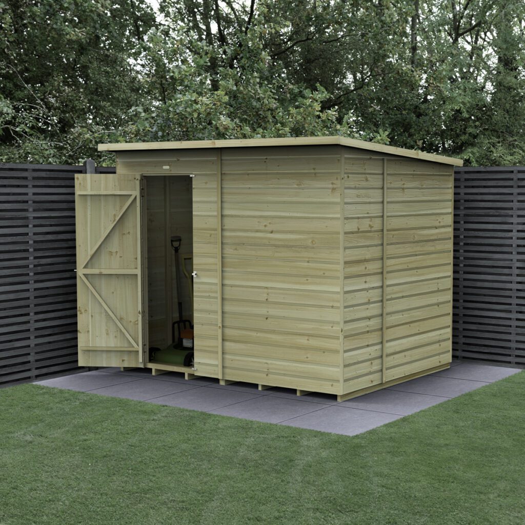 Beckwood 8×6 Pent Shed – No Windows – with Installation 5013053201374 2